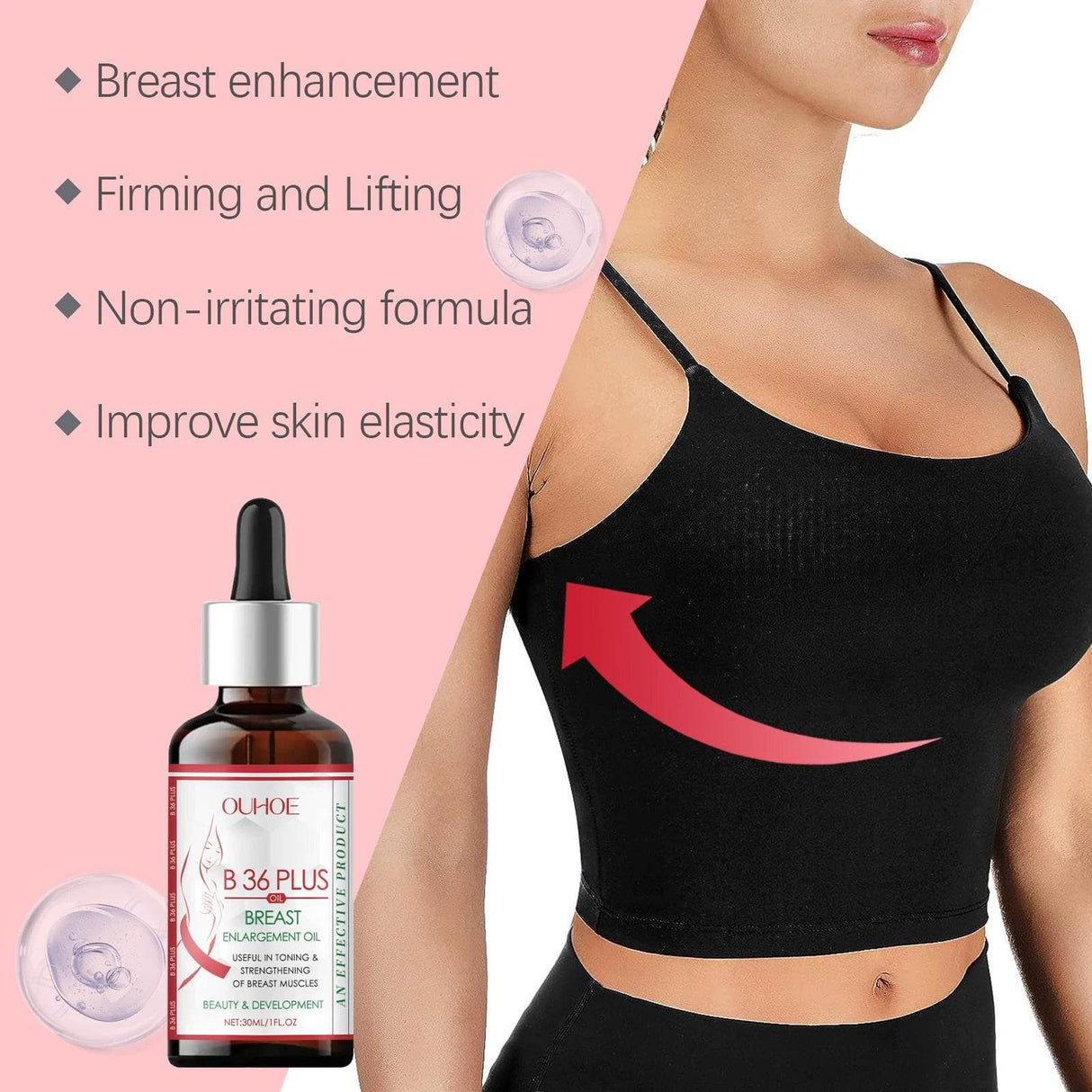 Herbal Breast Enlargement Massage Oil for Elastic Skin