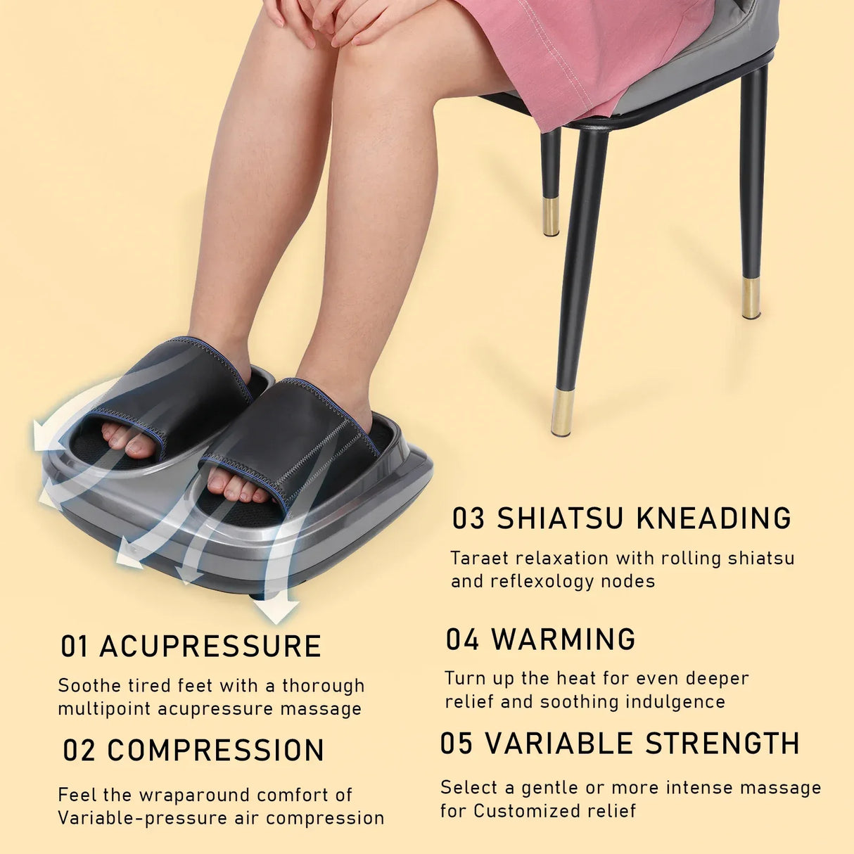 Electric Shiatsu Foot Massager With Kneading Roller - Omega Lifestyles