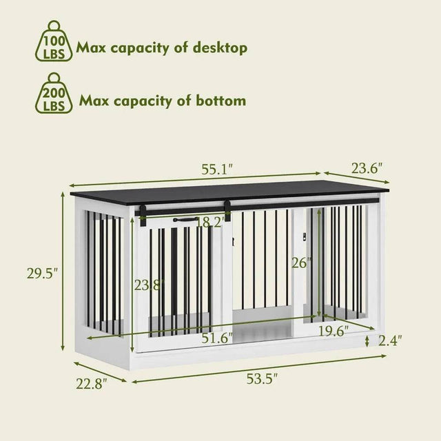 Extra Large Indoor Heavy Duty Furniture-Style Dog Crate - Omega Lifestyles
