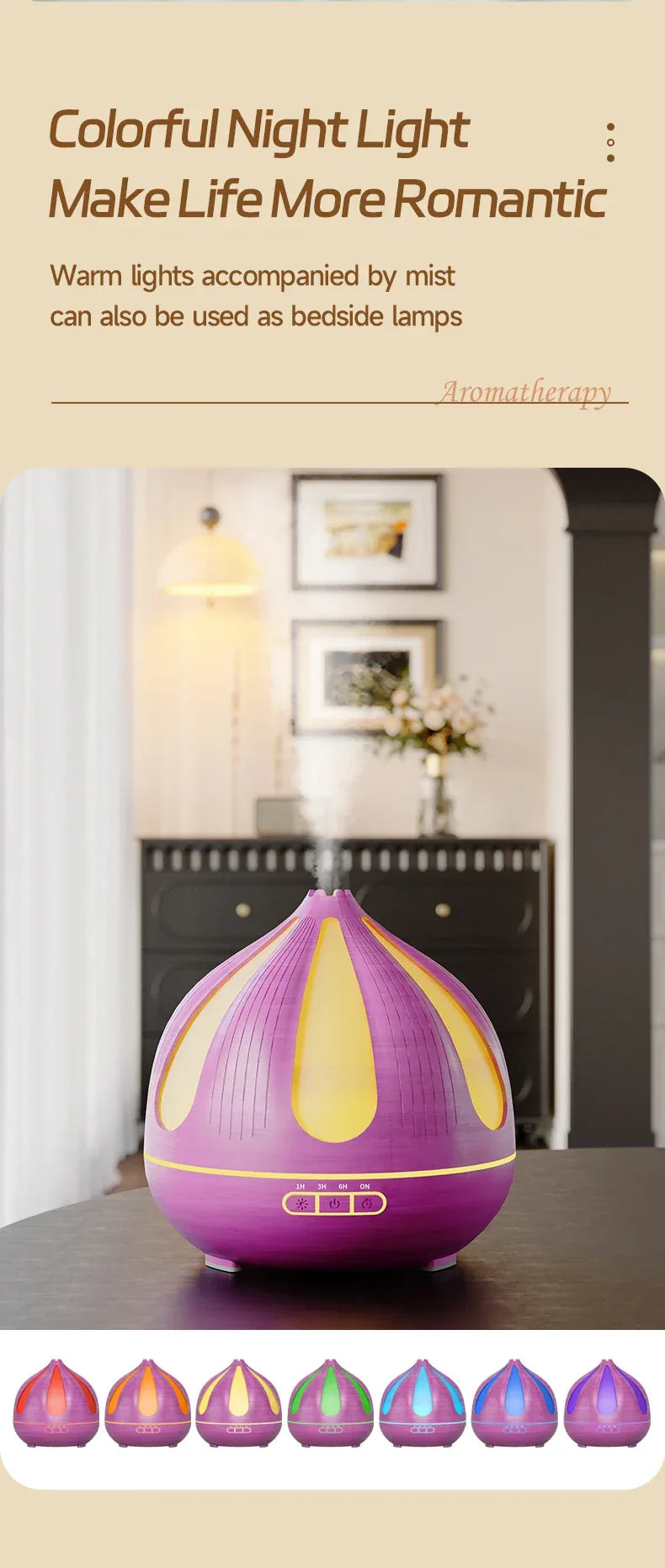 Ultrasonic Remote Control Oil Diffuser With LED Nightlight - Omega Lifestyles