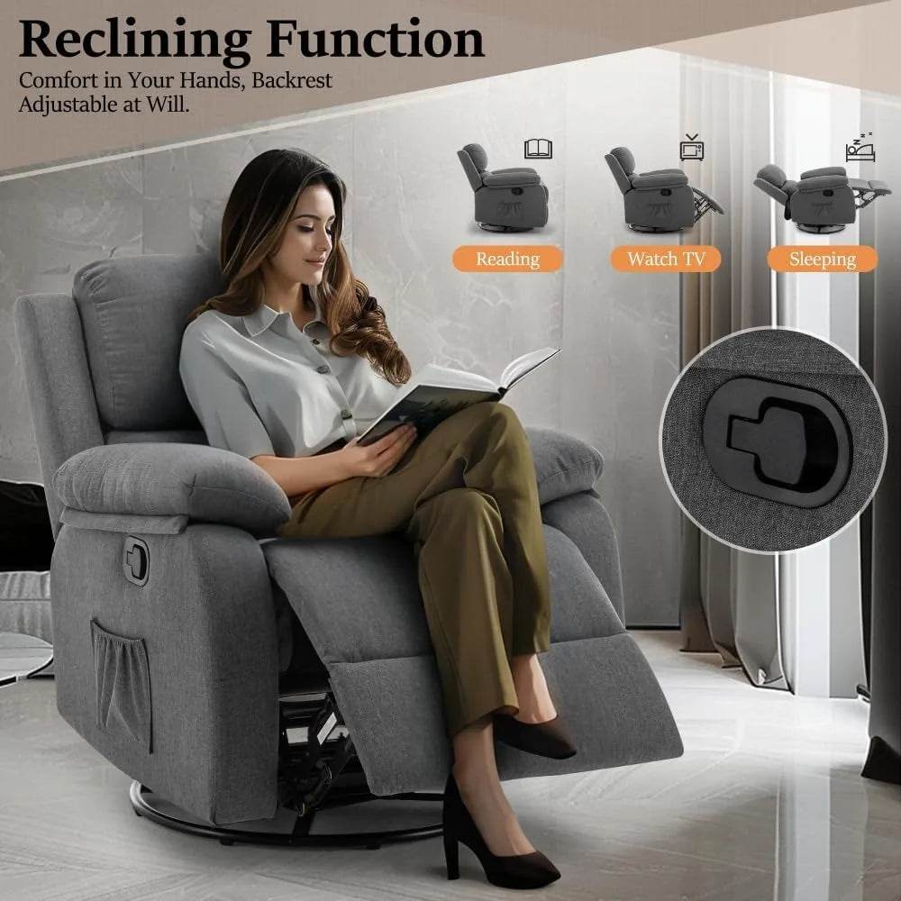 360-Degree Swivel Rocker Recliner Chair - Omega Lifestyles