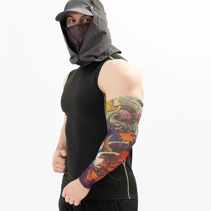 Floral Temporary Tattoo Sleeve With Sun Protection - Omega Lifestyles
