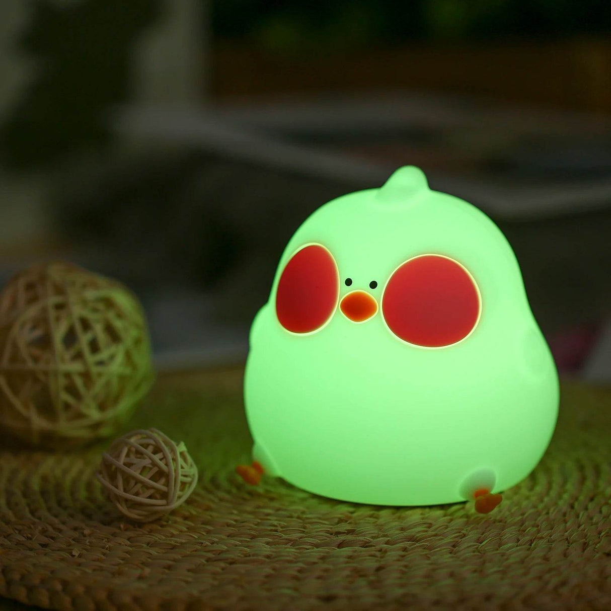 Cute Silicone Chicken RGB Color Changing Rechargeable Night Light