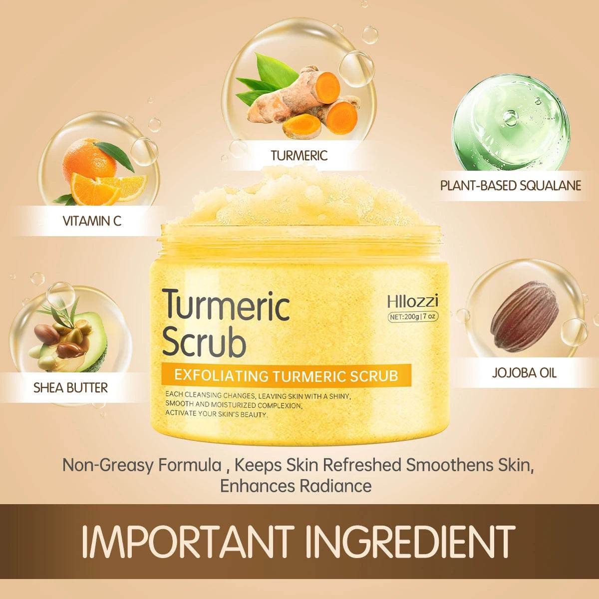 Turmeric Deep Cleansing Hydrating Body Cream 200g - Sleep Galleria