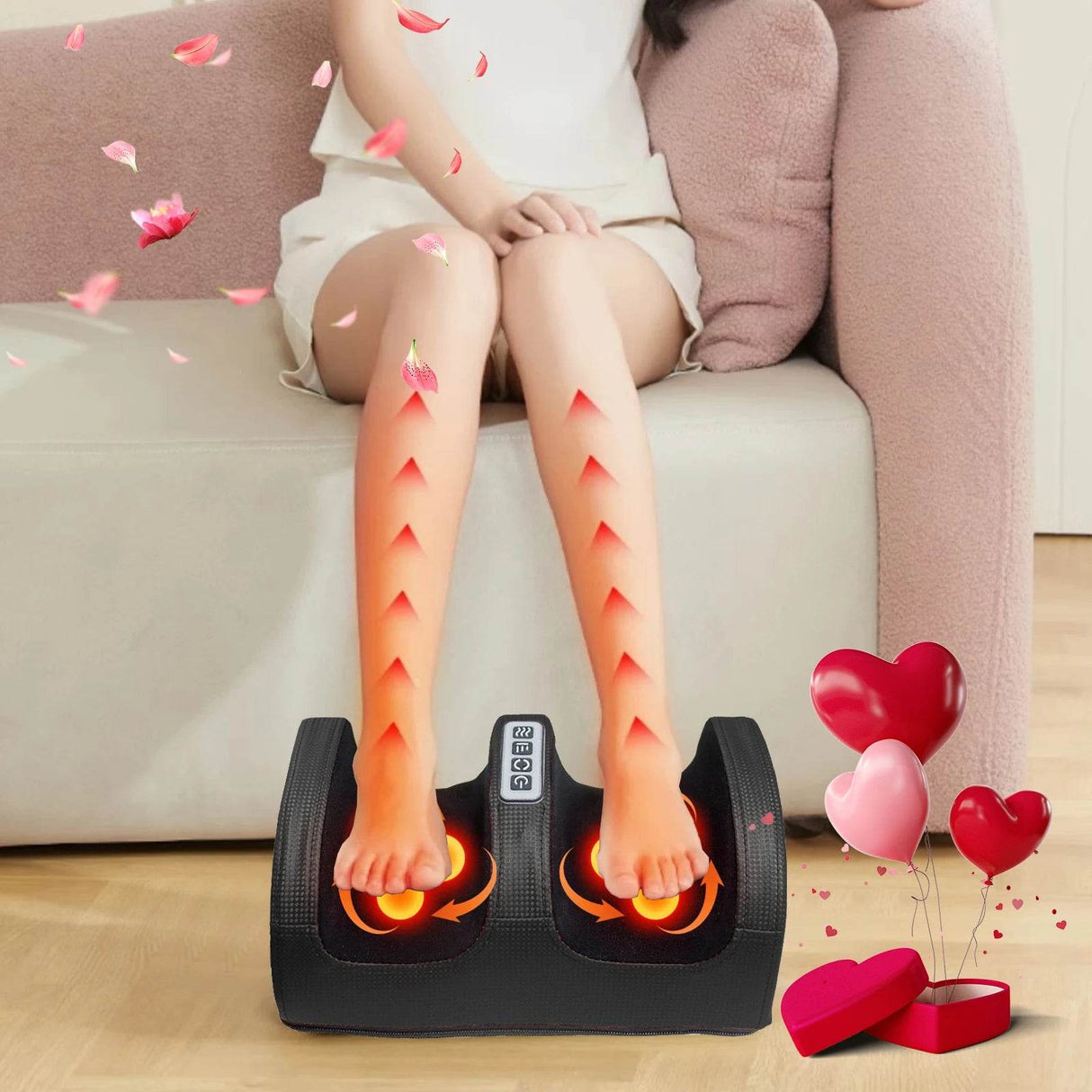Electric Foot Kneading Massager With Heating Function