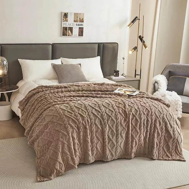 Lightweight Breathable Coral Fleece Polyester Blanket - Sleep Galleria
