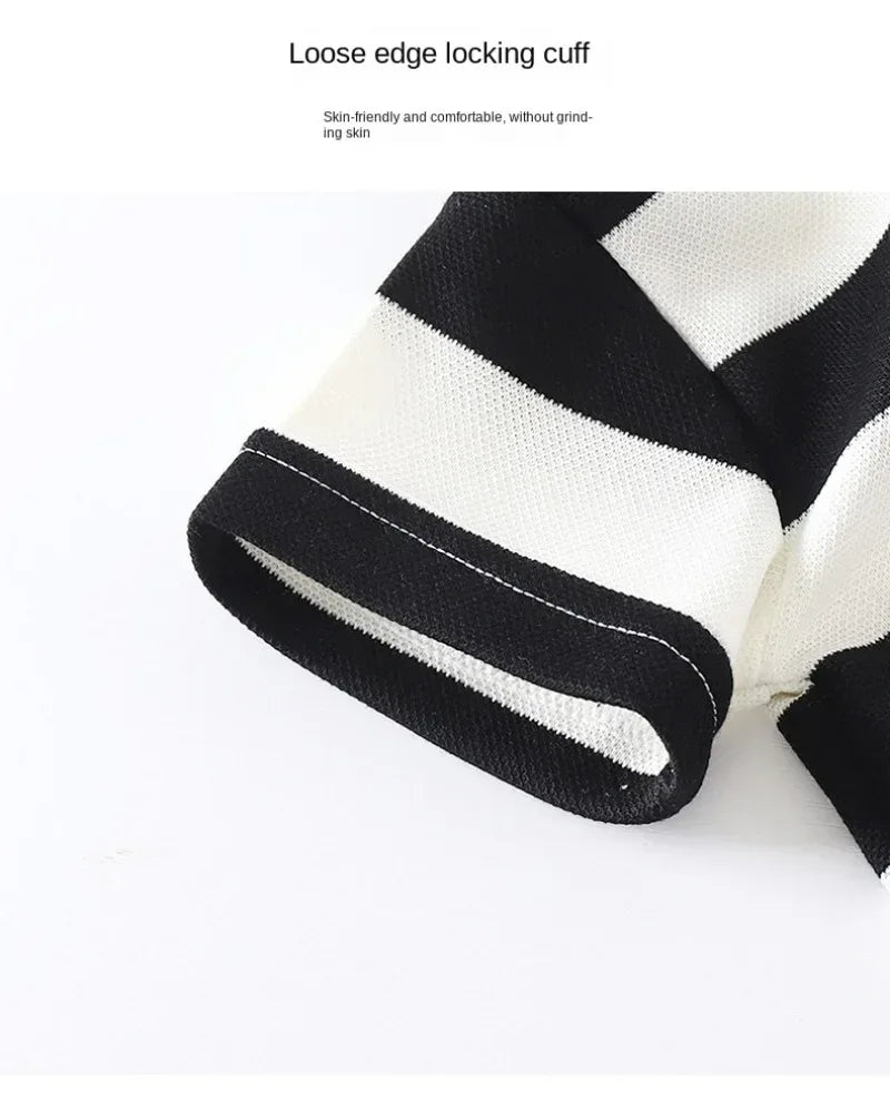 2-Piece Striped Short-Sleeve T-Shirt and Shorts Set - Omega Lifestyles