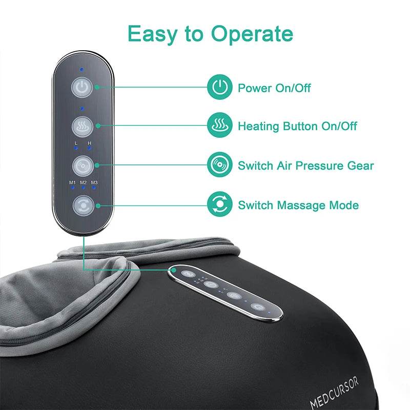 Shiatsu Heated Electric Foot Massager With Rollers