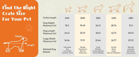 Foldable Double Door Metal Wire Dog Crate With Leak-Proof Tray - Sleep Galleria