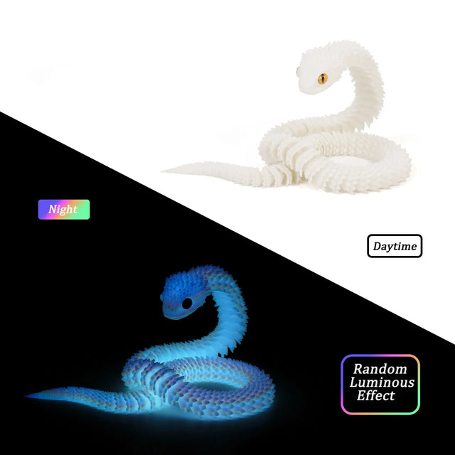30cm Articulated 3D Printed Snake Toy Desktop Ornament - Omega Lifestyles