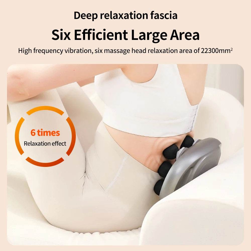 Six-Head Deep Tissue Handheld Percussion Massage Gun - Omega Lifestyles
