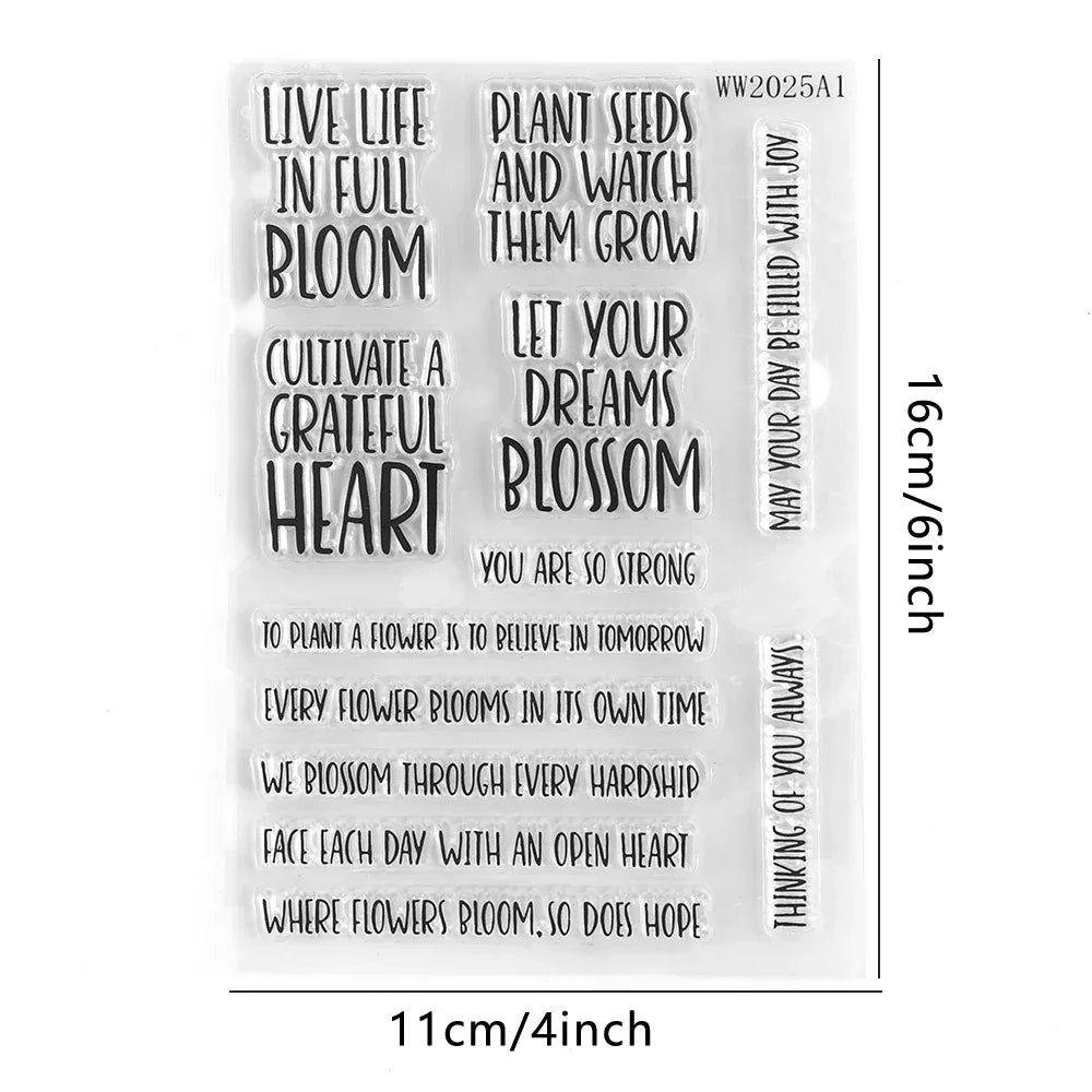 Clear Silicone Handwritten Borders Rubber Stamp For Decoration - Omega Lifestyles