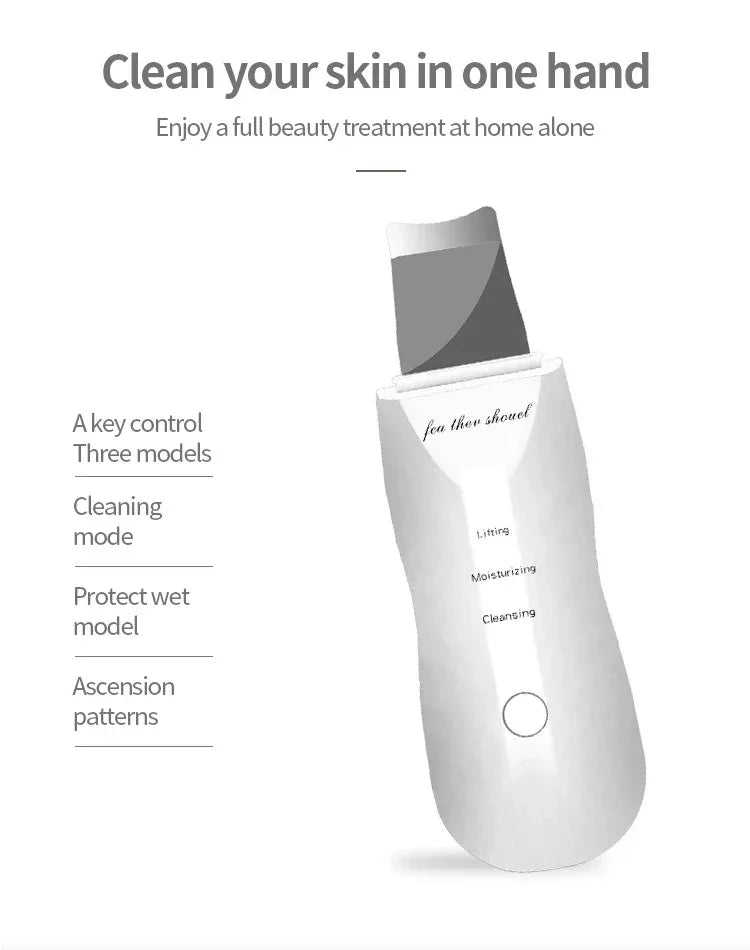 Deep Vibrate Ultrasonic Facial Skin Scrubber Cleaner - Omega Lifestyles