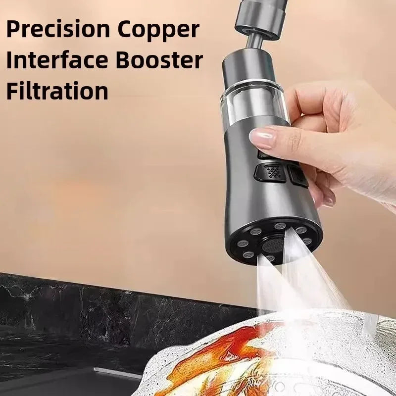 3-In-1 Kitchen Faucet Extender With Filter And 720° Rotation - Omega Lifestyles