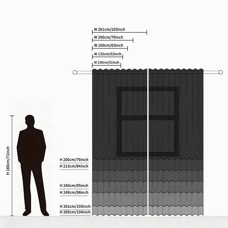 2-Piece High-Shading Embroidered Blackout Curtain Panels