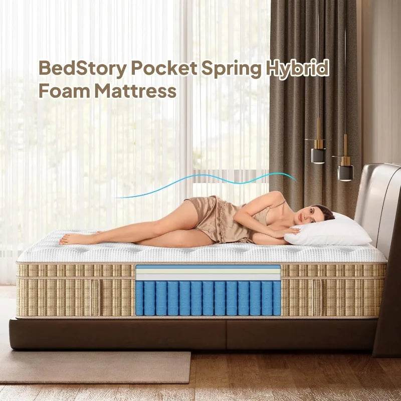 Medium Cooling Gel-Infused Hybrid Mattress 12-Inch - Sleep Galleria