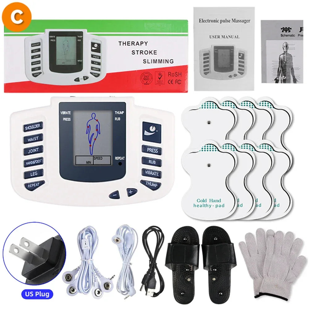 Digital EMS Muscle Stimulator TENS Full Body Massager - Omega Lifestyles