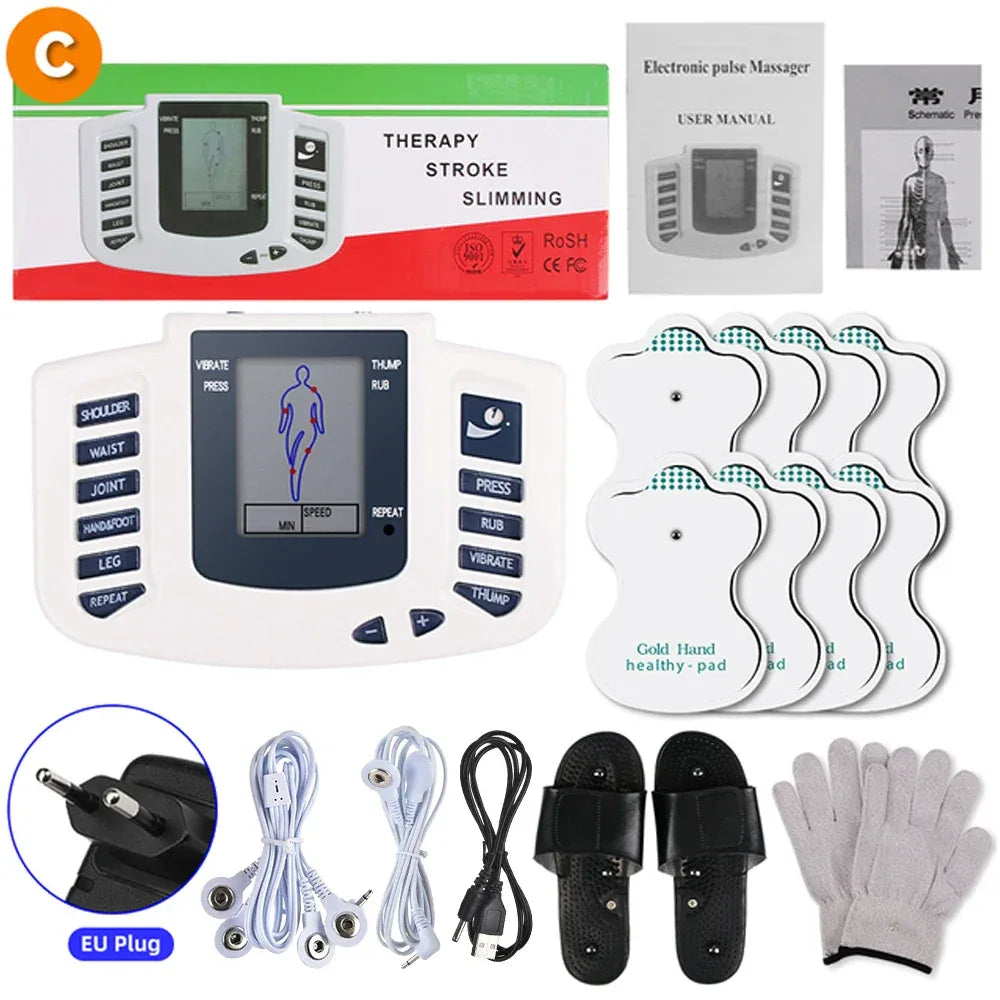 Digital EMS Muscle Stimulator TENS Full Body Massager - Omega Lifestyles