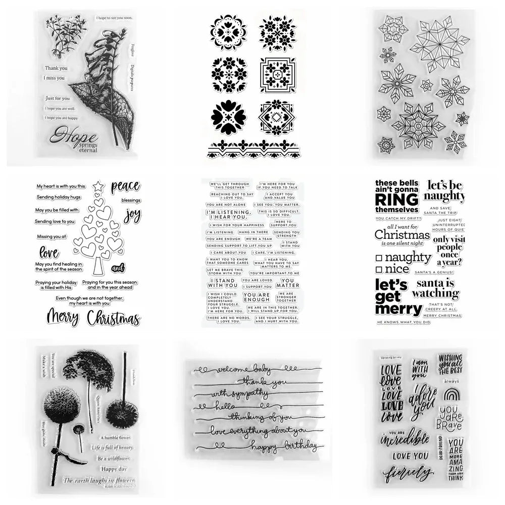 Clear Silicone Handwritten Borders Rubber Stamp For Decoration - Omega Lifestyles