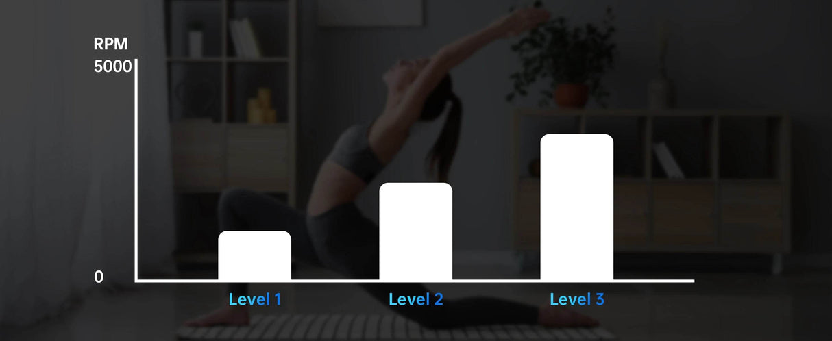 4-Head Deep Tissue Massage Gun with 3 Speed Levels - Omega Lifestyles