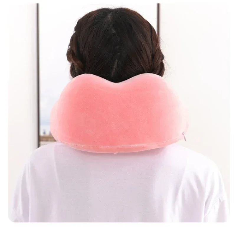 U-Shaped Memory Foam Travel Neck Pillow Cervical Support - Omega Lifestyles