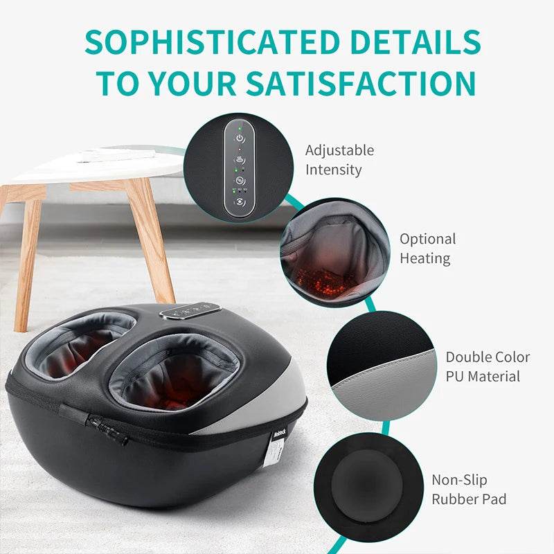 Shiatsu Foot Massager Machine with Heat Air Compression - Sleep Galleria