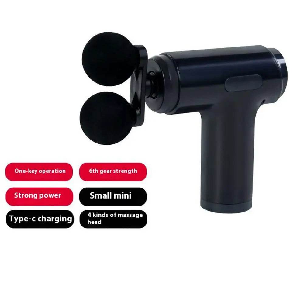 Portable Quiet Handheld Electric Muscle Massager with 4 Heads - Sleep Galleria