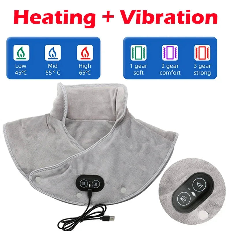 Electric Heating Neck Shoulder Pad With Vibration Massage - Omega Lifestyles