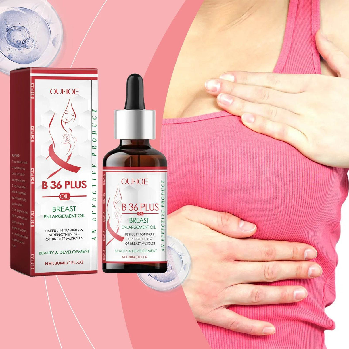 Herbal Breast Enlargement Massage Oil for Elastic Skin
