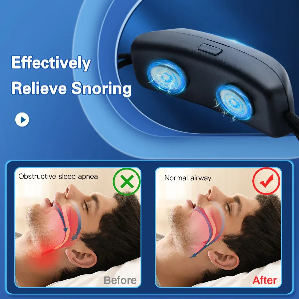 Smart EMS Pulse Anti Snoring Sleep Aid Device - Omega Lifestyles