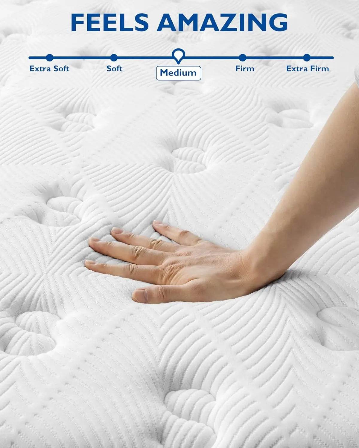 Medium Hybrid Gel Memory Foam Pocket Spring Mattress - Sleep Galleria