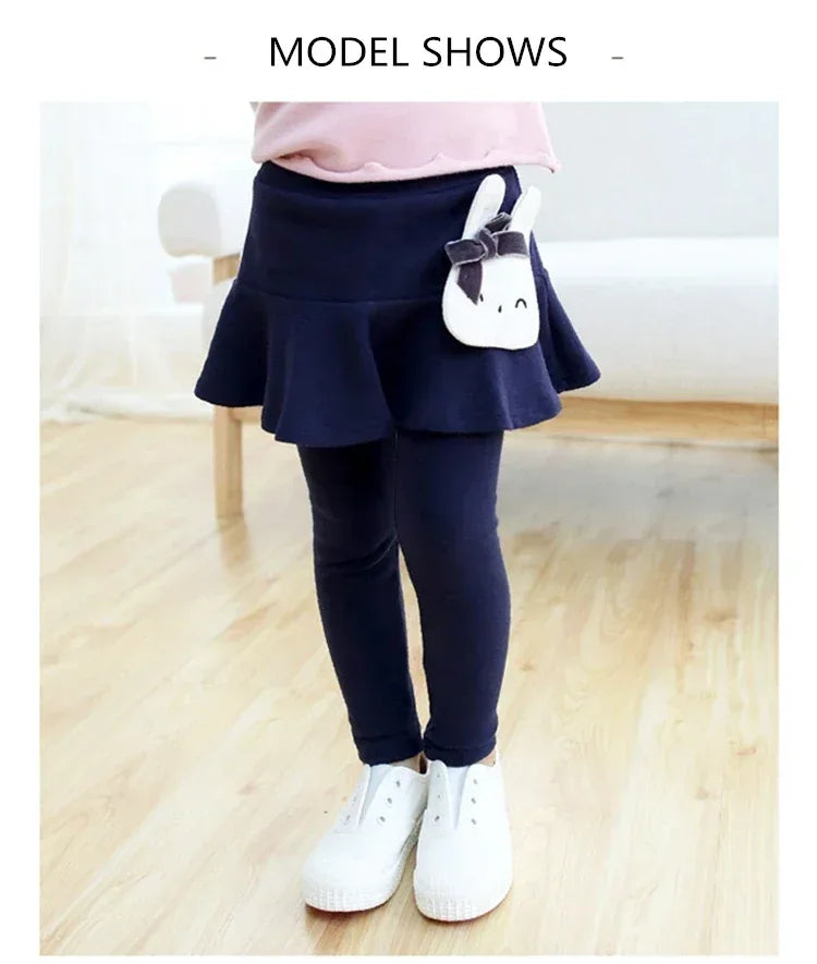 Girls Cotton Lace Skirt-Pants Leggings Winter Tights - Omega Lifestyles