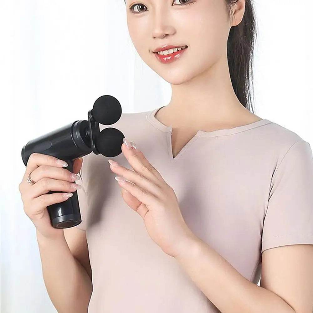 Portable Quiet Handheld Electric Muscle Massager with 4 Heads - Sleep Galleria