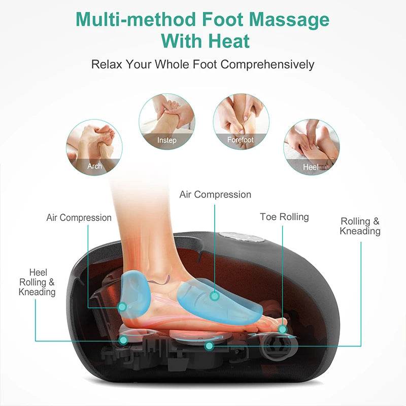 Smart Bluetooth Foot Massager with Heating and Air Compression - Sleep Galleria