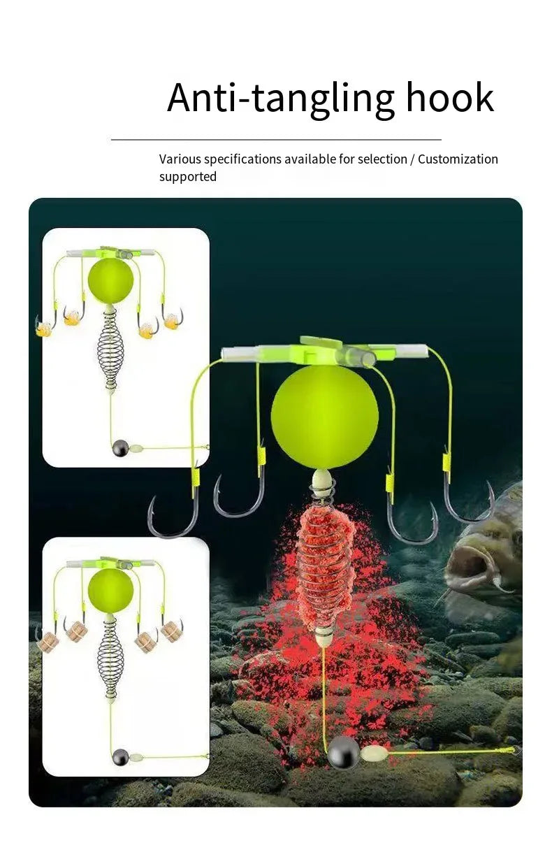 Set of 2 High Carbon Steel Explosion Hook Fishing Bait Cages - Omega Lifestyles