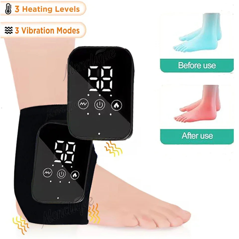 Electric Foot Ankle Massager With Vibration Hot Compress - Omega Lifestyles