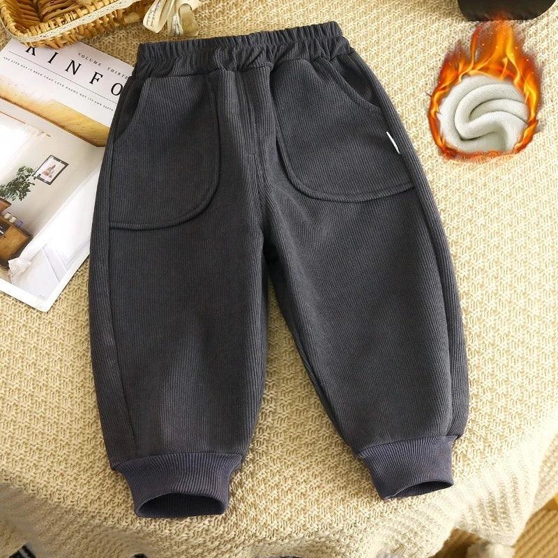 Winter Warm Kids Velvet Thickened Polyester Pants - Omega Lifestyles