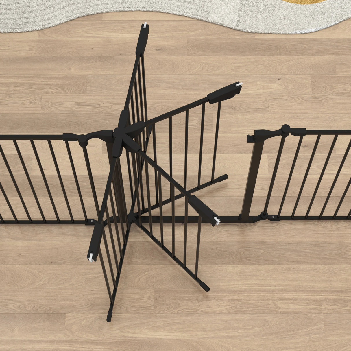 Metal Safety Playpen Baby Gate Pet Fence 3-Panel 30-Inch Height