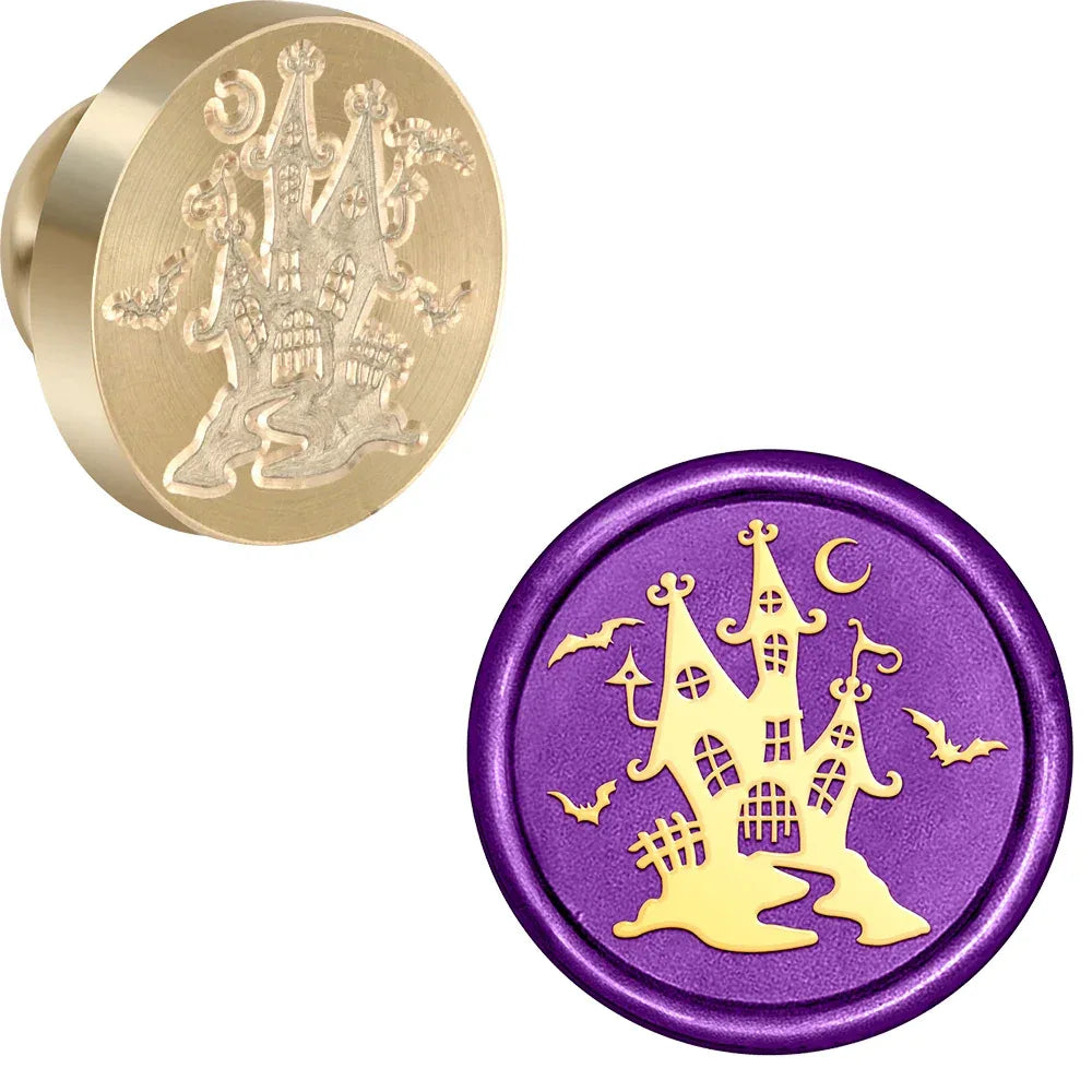 Brass Wax Seal Stamp With Removable Wooden Handle - Omega Lifestyles