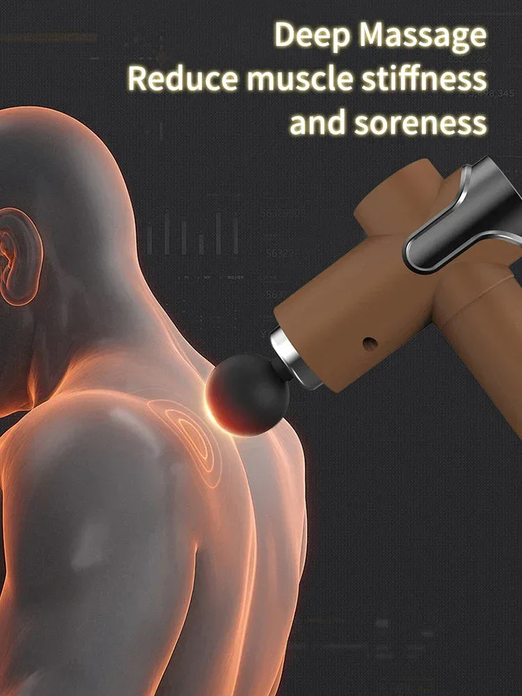 Silent Four-Headed Deep Tissue Percussion Massage Gun - Omega Lifestyles