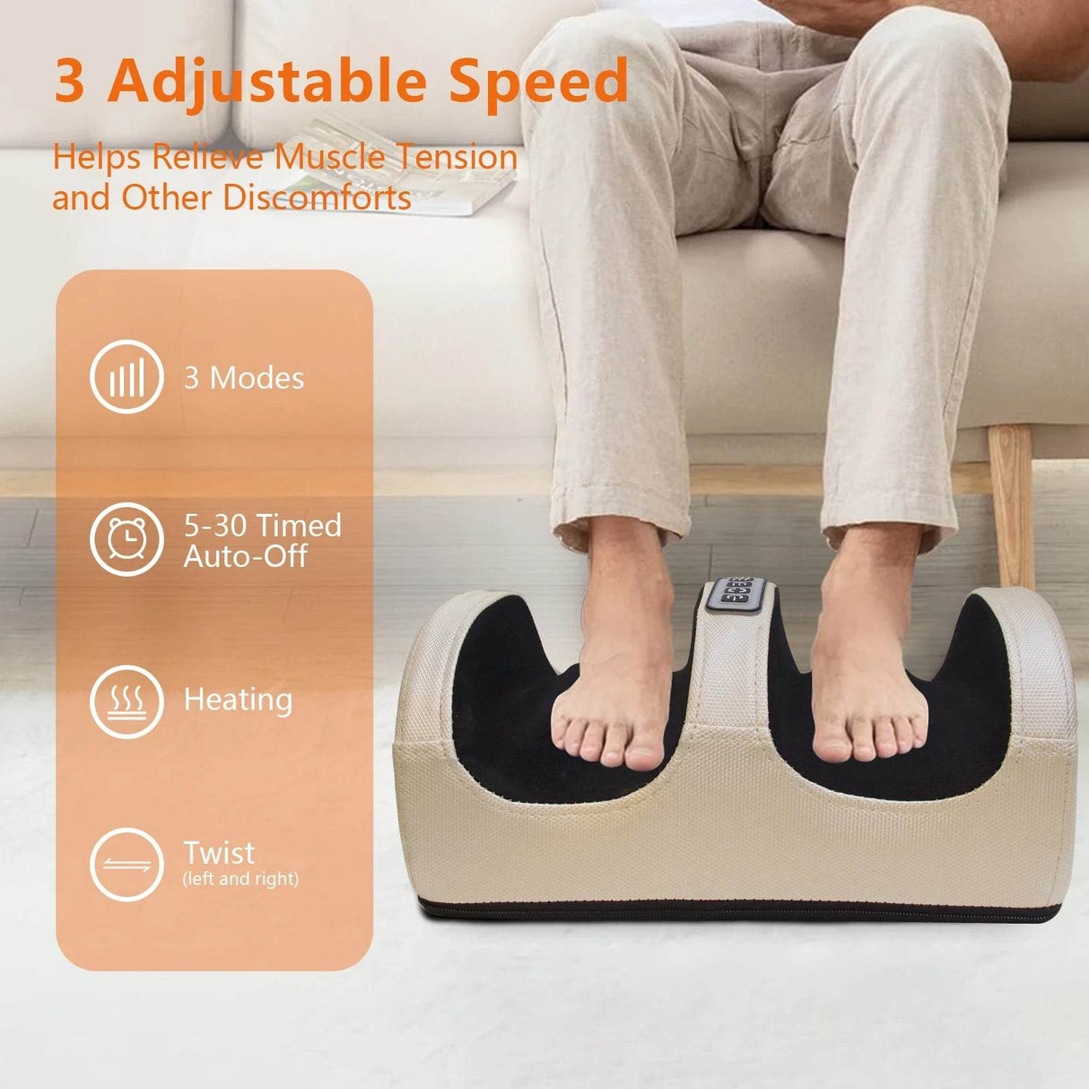 Electric Foot Kneading Massage Machine With Heating