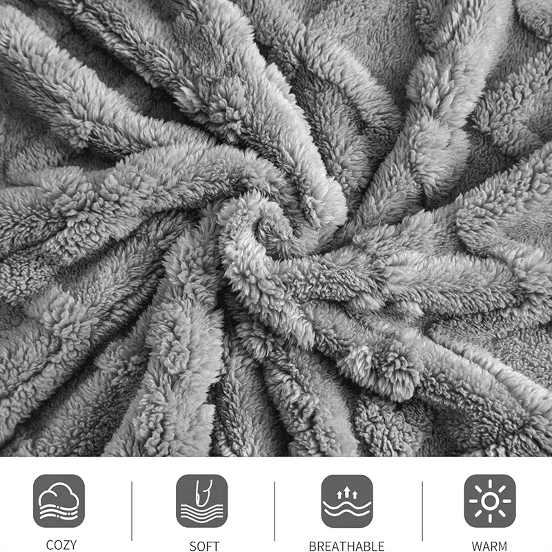 Lightweight Breathable Coral Fleece Polyester Blanket - Sleep Galleria