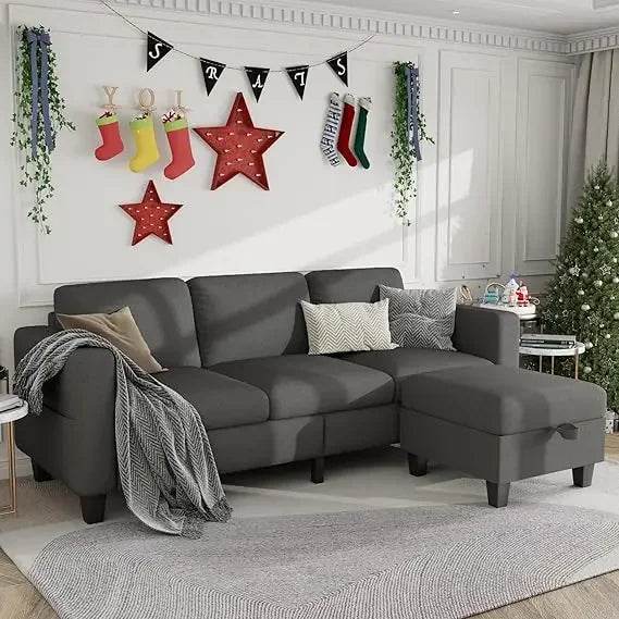 L-Shaped Modular Sectional Sofa With Storage - Omega Lifestyles