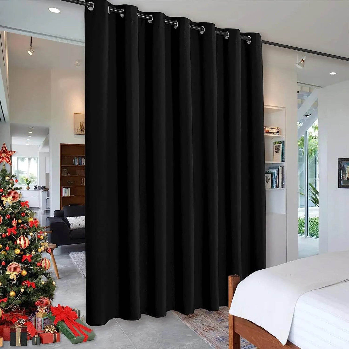 Noise Reduction Grommet Top Room Divider Curtain - Omega Lifestyles