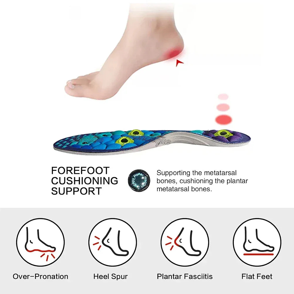 Orthopedic Magnetic Technology Shock-Absorbing Massage Insoles - Omega Lifestyles