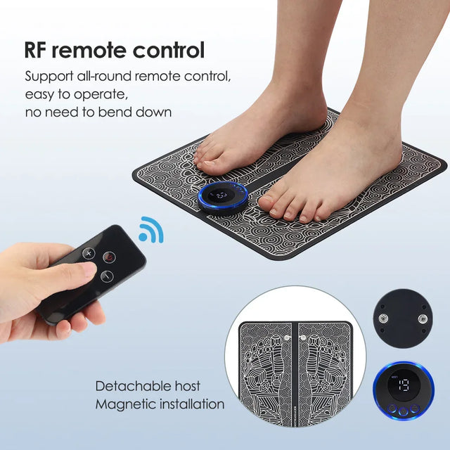 EMS Foot Massager Pad Portable Electric Muscle Stimulation - Omega Lifestyles