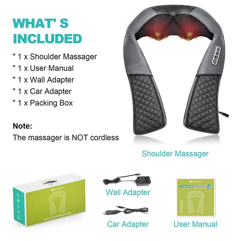 Deep Tissue Shiatsu Neck Shoulder Massage Device - Sleep Galleria