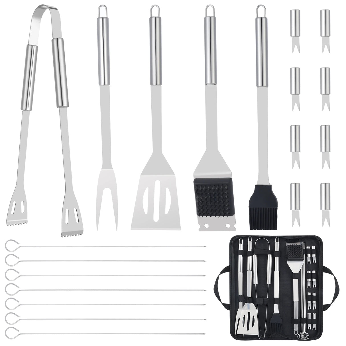 Heavy Duty 20PCS Stainless Steel Barbecue Grill Set