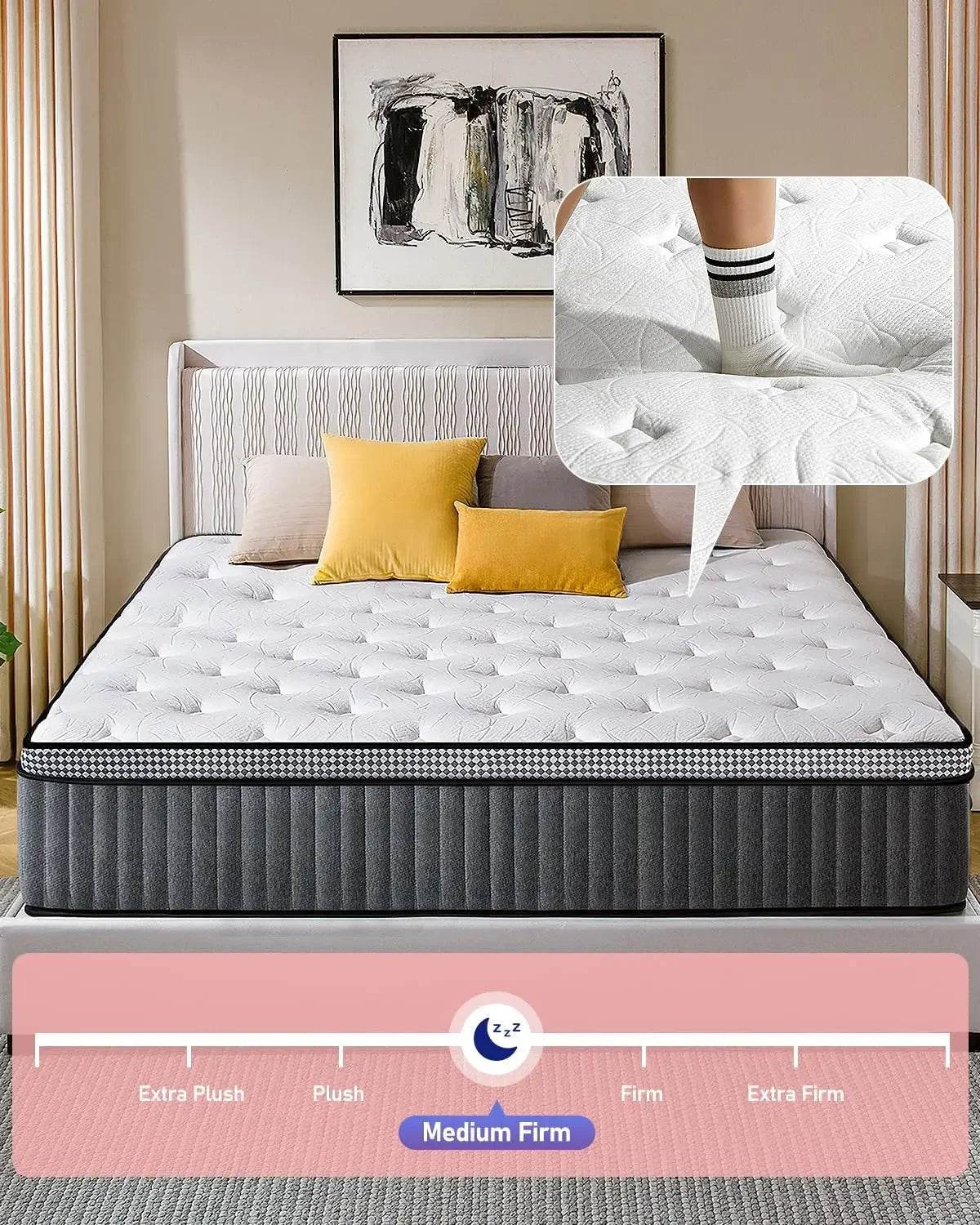 Medium Hybrid Gel-Infused Memory Foam Mattress - Sleep Galleria