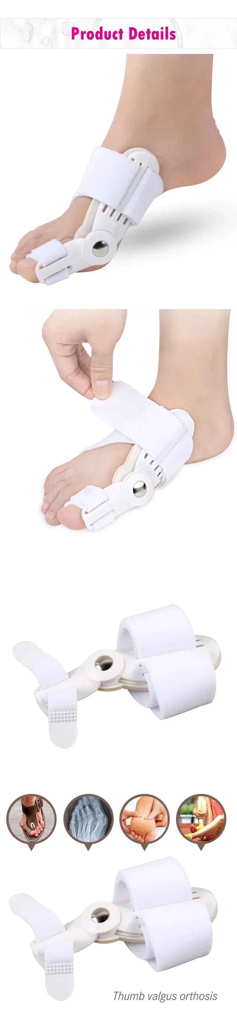 Pair Of Hallux Valgus Toe Bunion Corrector Splint - Omega Lifestyles